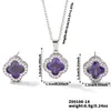 Colar Brincos Trevo de Quatro Folhas Microincrustados Conjunto de Duas Peças Feminino Luxo Leve Design de Nicho Senso de Alto Padrão Influenciador Digital Elegante Conjunto de Joias