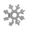 Chave Multifuncional Floco de Neve 18-em-1 Multiuso Hexagonal Torx Banheiro Aço Inoxidável Universal Portátil Conjunto de Ferramentas