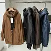 2026 Invierno Nuevo Estilo Europeo Comercio Exterior con Capucha Lana de Camello Cálida con Cordón Capucha Chaqueta de Plumas para Mujer