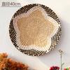 Decorações de Parede de Rattan Boêmio Personalizadas Decorações de Parede Escandinavas para B&B Decorações de Parede Penduradas em Palha Tecida para Sala de Estar