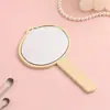 Nuevo Espejo de Mano de Encaje con Forma Irregular para Niñas, Espejo Pequeño Portátil con Mango Imprimible, Espejo de Maquillaje