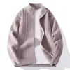 Recomendación de artículo popular: Cárdigan de punto grueso, moderno y a la moda con cuello alto Ropa de punto y abrigo para hombre