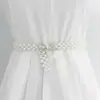 2026 Nova Corrente de Cintura com Pérolas Feminina Estilo Coreano Cinto Decorado com Strass e Pérolas Moda Doce Vestido Cinto Elástico