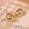 Brincos de Tarraxa de Aço Inoxidável Banhados a Ouro em Alta Venda Brincos de Folha de Aço Inoxidável Personalizados Brincos de Folha Banhados a Ouro da Moda de Luxo Leve