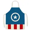 Delantal con estampado de superhéroes Marvel Superman Iron Man Batman adulto niños bata de limpieza ventas directas de fábrica