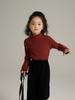 Camisa de otoño e invierno para niñas 2023, nueva camisa de cuello alto informal para niños, camisa de terciopelo Aoli para bebés