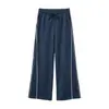 Pantalones de Pierna Ancha para Mujer 2026 Cintura Alta Rayas Verticales Caída Deportivos Casuales Pierna Recta Versátiles del Fabricante Original Deportivos Casuales