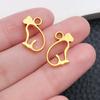 20 lindos accesorios de aleación de gato de dibujos animados hechos a mano, pendientes, collares, colgantes, material para colgantes.