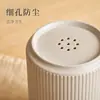 Porta Palillos Rayas Verticales Simples Hogar Alto Valor Creativo Caja de Palillos a Prueba de Polvo Frasco de Almacenamiento para Bastoncillos de Algodón Adorno para Sala de Estar
