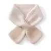 Bufanda de cachemira a rayas de punto cruz estilo coreano para niños, calentador de cuello de lana cálido de moda para niños y niñas