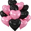 Globos de Papel de Aluminio en Forma de Corazón 12 Piezas Transfronterizos Globos para el Día de San Valentín Flotando en el Aire Globos de Helio Artículos de Decoración para Cumpleaños