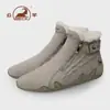 Sapatos Masculinos Gorilla 2026 Novo Outono e Inverno Couro Genuíno Forrado com Lã Quente Sapatos de Algodão Sapatos Casuais Masculinos Sapatos para Esportes ao Ar Livre Estilo Masculino