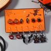 6 pares de traje Europeo y Americano transfronterizo nuevos aretes de fantasma de Halloween combinación de aretes de dibujos animados divertidos aretes de Halloween