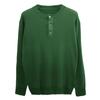 Suéter de punto para hombre, estilo coreano, ajustado, de color liso, con cuello camisero, manga larga, para otoño, estilo moderno y relajado.