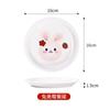Vajilla de Melamina Conejito Rosa Plato Dividido Infantil Dibujo Animado Lindo Plato para Bebé Plato para Comida Taza con Cuchara Plato