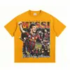 Camiseta de Manga Corta Estampada con Cuello Pequeño de Fútbol Americano Stejwell Comercio Exterior Transfronterizo Moderna Unisex Algodón Puro Peso Pesado Ropa de Hombre