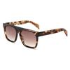 Gafas de sol retro europeas y americanas de gran montura transfronterizas para mujer, de alto nivel anti-ultravioleta, gafas de sol de placa modernas para comercio exterior de Amazon