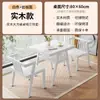 Balcón Hogar Mesa de Té y Sillas de Madera Maciza Juego de Tres Piezas Moderno Sencillo Ocio Mini Apartamento Pequeño Escritorio para Beber Té