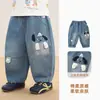 Roupas infantis Kaka Panda, jeans de desenho animado para meninas, calças compridas para o outono, calças de bebê, calças casuais de outono para meninos
