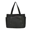 Bolsa Tote Transfronteiriça com Múltiplos Bolsos Nova Grande Capacidade Para Estudante Deslocamento Bolsa de Ombro Único Simples Fresca Toque de Luxo Bolsa de Braço
