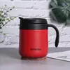 Copo Térmico para Escritório para Homens e Mulheres, Caneca de Café de Aço Inoxidável, Copo de Chá Portátil para Casal para Uso ao Ar Livre com Alça e Vedação