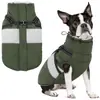 Ropa para perro para invierno, ropa de algodón cálida para perro con accesorio para correa, chaleco chaqueta de algodón para otoño e invierno, adecuada para Teddy, Corgi, Schnauzer