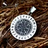 Acero Guerrero nuevo Brújula Vikinga titanio acero colgante acero inoxidable simple letra colgante giratorio joyería