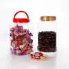 Latas de Plástico de Grau Alimentício para Animais de Estimação de Grande Diâmetro com Tampas de Grande Capacidade para Castanhas de Caju e Pistache Latas Seladas de Fácil Abertura