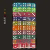 En stock traje de dados transparente de 14 mm seis caras puntos redondeados color accesorios de juego dados entretenimiento en stock al por mayor