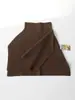 Sin embargo, Bufanda de Cuello Estilo Chal de Lana de Oveja para Mujer, Top de Punto para Otoño e Invierno con Diseño Retro de Cuello Alto
