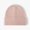 Gorro de lana de punto con placa ligera de color sólido y logotipo personalizado para exteriores, frío, cálido, con protección para las orejas y cabeza grande