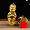 Regalos al por mayor, Adornos de Feng Shui, Adornos de metal, Artesanías de cobre, Adornos de latón puro, Figuras infantiles de buena suerte y riqueza