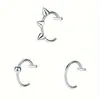 En stock joyería europea y americana acero inoxidable sin perforación anillo falso para labio pinza para labio comercio electrónico transfronterizo suministro anillo para la nariz joyería con perforación clavo para labio