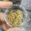 Adesivo de Telefone de Ouro Puro 999 para Riqueza Instantânea, com Adesivo Traseiro, Adesivo de Ouro 2mg, Presente Promocional para Lojas de Ouro em Transmissão ao Vivo