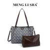 Bolsa feminina moderna com toque vintage de alta qualidade, bolsa de ombro tote estampada, novo modelo 2026, bolsa transversal de grande capacidade mãe-filha