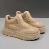 HL-530 Plus Terciopelo de Caña Alta Zapatos Grandes de Algodón para Mujer 2026 Invierno Nuevos Zapatos Deportivos de Suela Gruesa Botas de Nieve Cálidas Antideslizantes