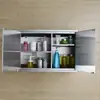 Gabinete de Pared para Baño de Acero Inoxidable Gabinete de Cocina Gabinete para Platos Gabinete de Almacenamiento Estante Simple para Balcón Gabinete de Almacenamiento Gabinete Lateral