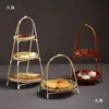 Cestas tejidas de bambú hechas a mano, bandejas de té, juegos de té, cribas de doble capa, cestas de bambú y platos para decoración de jardín de infantes.