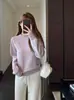Estilo relajado, casual, rejuvenecedor, top holgado de cuello redondo con mangas raglán, sudadera corta para mujer, nuevo otoño/invierno 2026, H090909