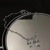 Corrente de Clavícula Cruzada Cravejada com Diamantes Estilo Europeu e Americano, Colar Duplo Cruz de Liga Masculino, Acessório de Hip-Hop de Nicho