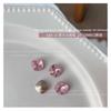 Accesorios populares para uñas Diamante K9 puntiagudo polvo flor de cerezo rosa súper brillante corazón torcido huevo de paloma rectangular diamante para pegar en uñas al por mayor