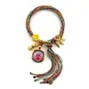Pulsera Tejida a Mano de Hilo de Algodón de Tíbet Trenzada Wuye Manjushri Zorro Hada Thangka Pulsera de Reencarnación Pulsera Tejida a Mano Estilo Tíbet