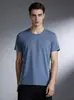 Camiseta de verano de seda helada para hombre, de secado rápido, corte holgado, talla grande, cuello redondo, top deportivo casual, camiseta versátil