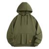 Sudadera de punto medio cepillada con cremallera y capucha para hombre, talla europea, importación europea, para primavera y otoño