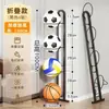 Suporte de Armazenamento para Basquete, Suporte de Armazenamento de Bolas Doméstico, Suporte de Exibição de Múltiplas Camadas, Suporte de Queda de Bolas para Equipamentos Esportivos Internos Infantis