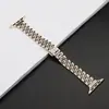 Para Apple Apple Watch9 8 7 6 5 Ultra2 Sete Contas Aço Inoxidável Pequeno Homem Cintura Feminina Pulseira