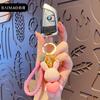 Chaveiro de Resina Cartoon Coelho do Amor Baimao para Homens e Mulheres Criativo Fofo Exquisito Anel de Chaveiro de Casal Pingente de Mochila Escolar