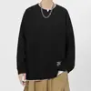 Sudadera Zhongshan Falsa de Dos Piezas con Cuello Redondo para Hombre, Nuevo Estilo Primavera 2025, Top Pesado para Jóvenes, Camiseta de Manga Larga para Otoño e Invierno