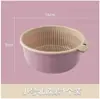 Tina de Lavado de Verduras de Plástico de Doble Capa con Cesta Escurridora, Herramienta para Lavar Arroz, Cesta para Verduras, Bandeja para Lavar Frutas de Cocina para el Hogar