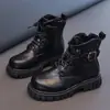 Botas Martin para Niños Botas para Niñas 2026 Otoño Nuevo Estilo Botas Individuales para Niña Botas de Cuero Estilo Coreano Estilo Británico Estudiante Corto